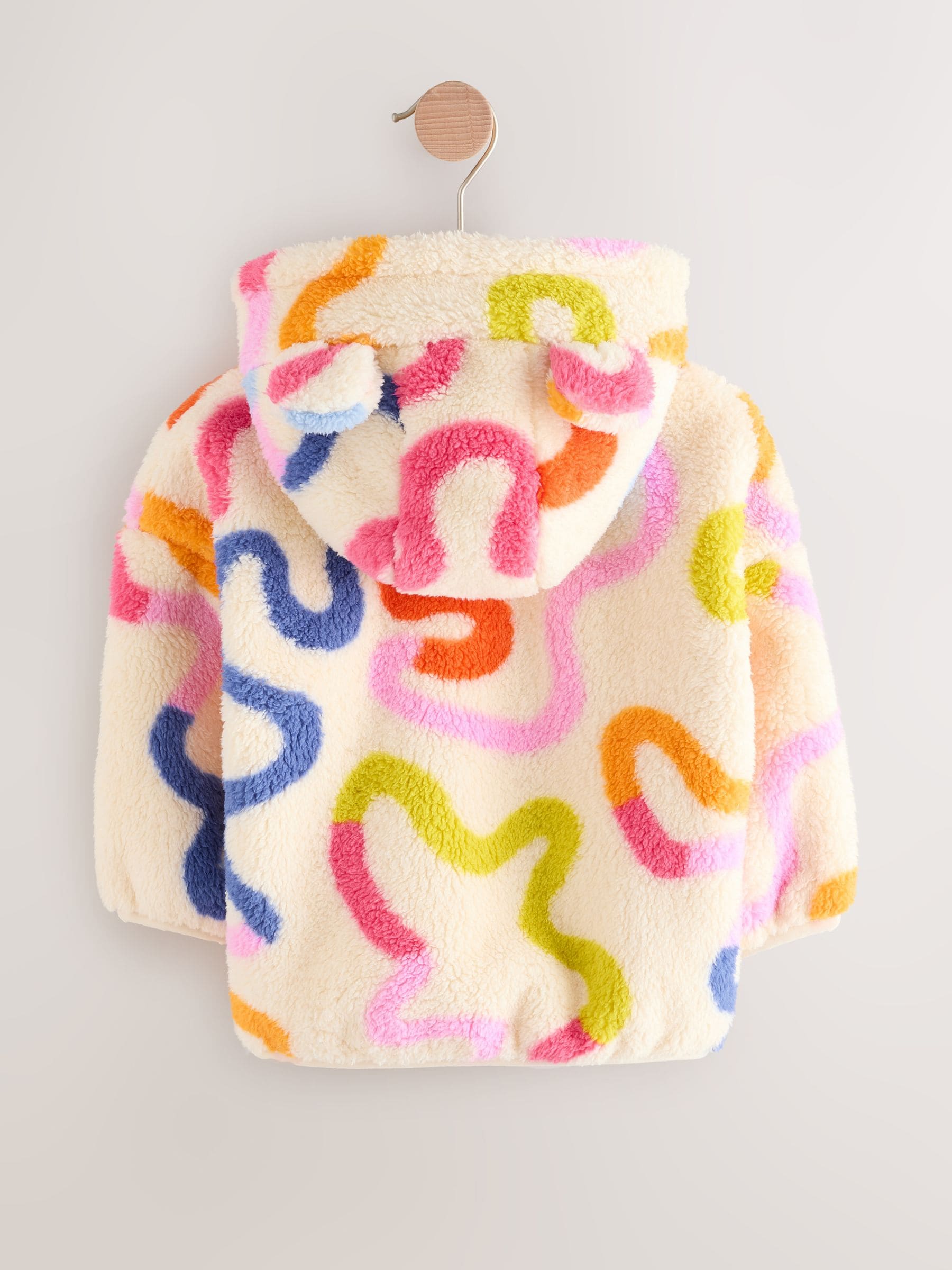 Buy Cream Rainbow Squiggle Zip Through Fleece (3mths-7yrs) from