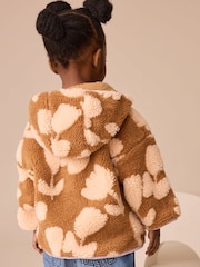 Lilac Flower Print Zip Through Fleece (3mths-7yrs) - Image 3 of 9