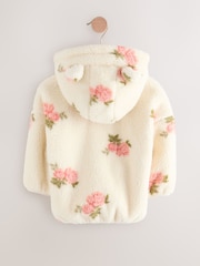Cream Floral Print Zip Through Fleece (3mths-7yrs) - Image 6 of 9