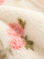 Cream Floral Print Zip Through Fleece (3mths-7yrs) - Image 7 of 9