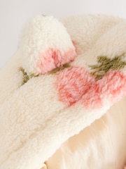 Cream Floral Print Zip Through Fleece (3mths-7yrs) - Image 9 of 9