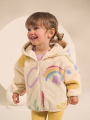 Cream Doodle Print Zip Through Fleece (3mths-7yrs) - Image 1 of 4