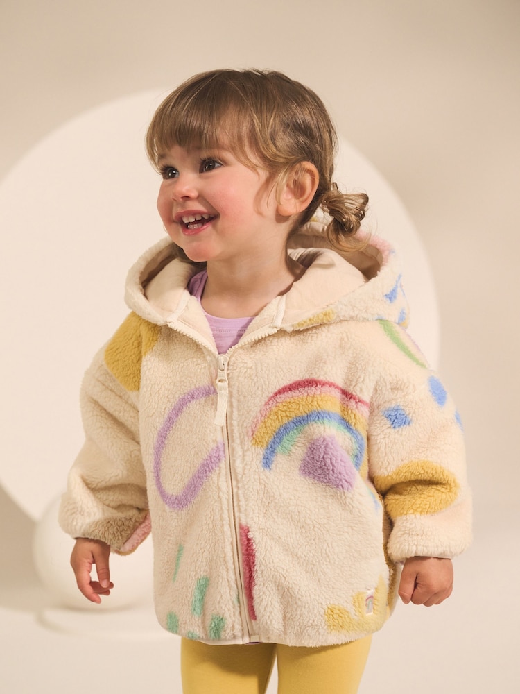 Cream Doodle Print Zip Through Fleece (3mths-7yrs) - Image 1 of 4