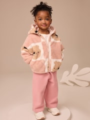 Brown Teddy Bear Print Zip Through Fleece (3mths-7yrs) - Image 2 of 9