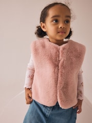 Pink Faux Fur Gilet (3mths-7yrs) - Image 3 of 8