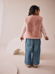 Pink Faux Fur Gilet (3mths-7yrs) - Image 4 of 8