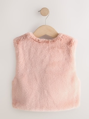 Pink Faux Fur Gilet (3mths-7yrs) - Image 6 of 8