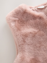 Pink Faux Fur Gilet (3mths-7yrs) - Image 7 of 8