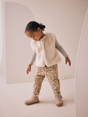 Cream Faux Fur Gilet (3mths-7yrs) - Image 2 of 7