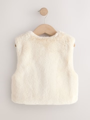 Cream Faux Fur Gilet (3mths-7yrs) - Image 5 of 7
