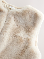 Cream Faux Fur Gilet (3mths-7yrs) - Image 6 of 7