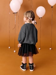 Charcoal Grey Halloween Ghost Crew Neck Sweatshirt (3mths-7yrs) - Image 3 of 7