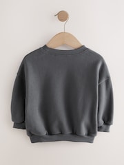 Charcoal Grey Halloween Ghost Crew Neck Sweatshirt (3mths-7yrs) - Image 5 of 7