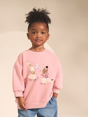 Pink Fairy Characters Crew Neck Sweatshirt (3mths-7yrs) - Image 1 of 8