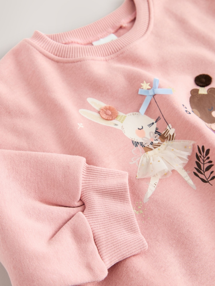 Pink Fairy Characters Crew Neck Sweatshirt (3mths-7yrs) - Image 8 of 8