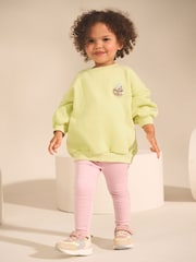 Lime Green Apple Character - Sudadera de cuello redondo (3 meses-7 años) - Imagen 2 de 9