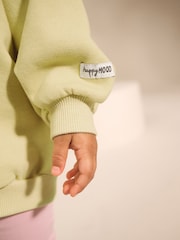 Lime Green Apple Character - Sudadera de cuello redondo (3 meses-7 años) - Imagen 5 de 9