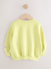Lime Green Apple Character - Sudadera de cuello redondo (3 meses-7 años) - Imagen 7 de 9