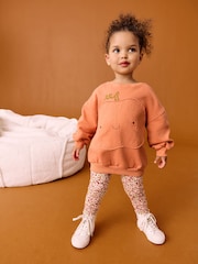 Naranja con calabaza de Halloween - Conjunto de sudadera y leggings (3 meses-7 años) - Imagen 1 de 9
