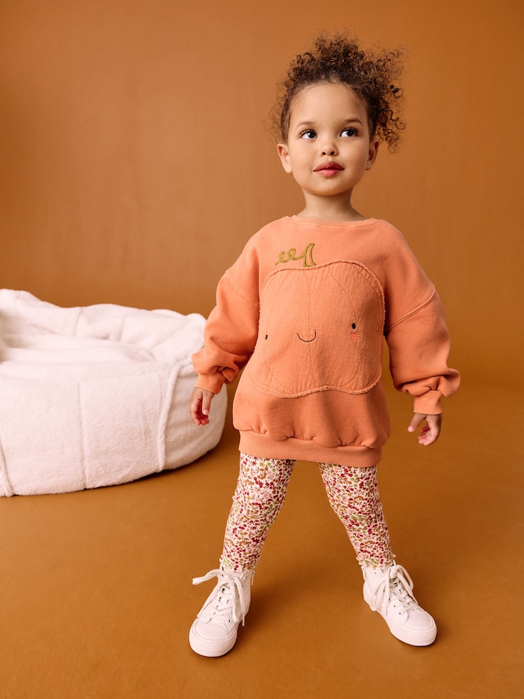 Naranja con calabaza de Halloween - Conjunto de sudadera y leggings (3 meses-7 años) - Imagen 1 de 9 Naranja con calabaza de Halloween - Conjunto de sudadera y leggings (3 meses-7 años) - Imagen 1 de 9