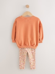 Naranja con calabaza de Halloween - Conjunto de sudadera y leggings (3 meses-7 años) - Imagen 7 de 9
