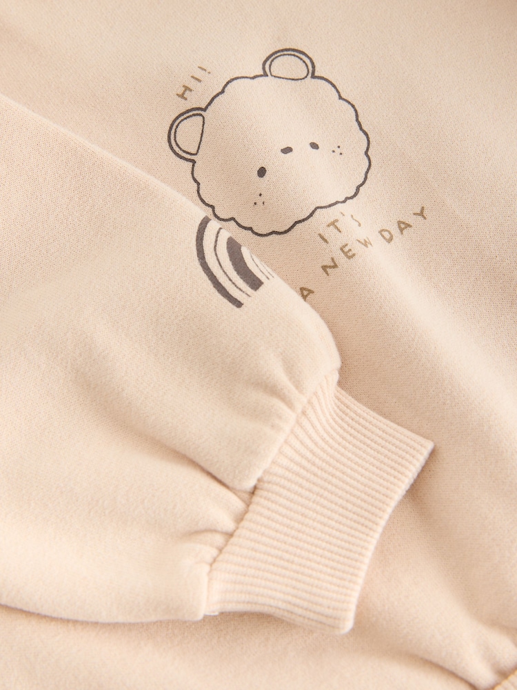 Neutral Teddy Bear Gilet Sweatshirt and Wide Leg Joggers Set (3mths-7yrs) - Image 10 of 10 Neutral Teddy Bear Gilet Sweatshirt and Wide Leg Joggers Set (3mths-7yrs) - Image 10 of 10