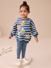 Navy Stripe Characters - Set mit Sweatshirt und Leggings (3 Monate bis 7 Jahre) - Bild 1 von 10