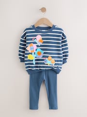 Navy Stripe Characters - Set mit Sweatshirt und Leggings (3 Monate bis 7 Jahre) - Bild 3 von 10