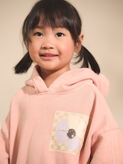 Light Pink Plant Graphic Print Hoodie & Wide Leg Joggers Set (3mths-7yrs) - Image 5 of 11