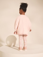 Pink Floral Fairy Frill Hem Sweatshirt & Leggings Set (3mths-7yrs) - Image 3 of 8