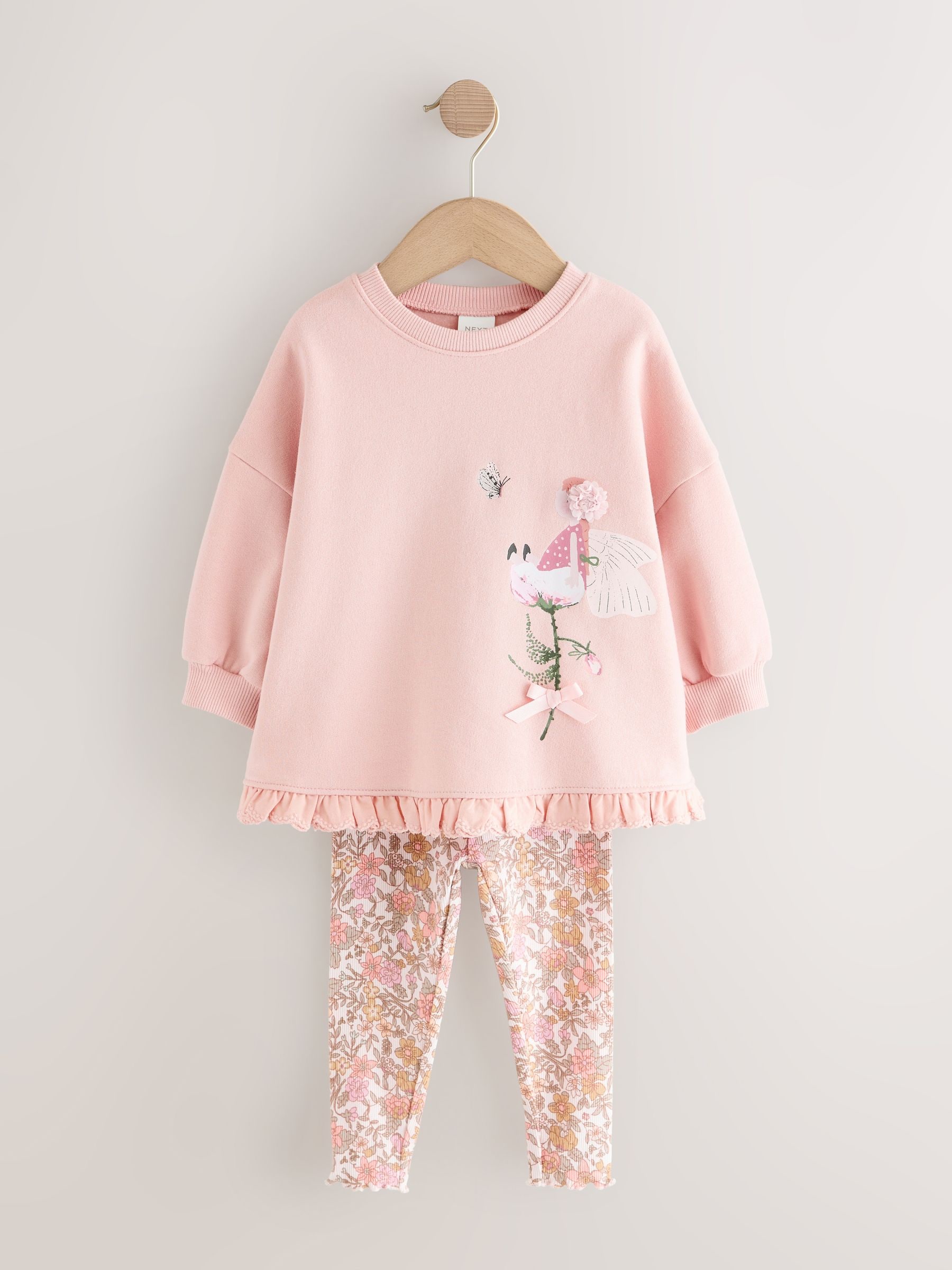 【INCHANT ME】[SET] Frill Sweatshirt Training Set 2-piece Printed Sweatsuit - Green/Minecraft - Kids | H&M CA