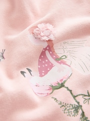 Pink Floral Fairy Frill Hem Sweatshirt & Leggings Set (3mths-7yrs) - Image 7 of 8