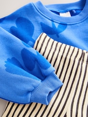 Blue Flower Sweatshirt & Flare Leggings Set (3mths-7yrs) - Image 13 of 13