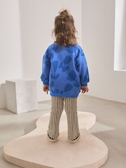 Blue Flower Sweatshirt & Flare Leggings Set (3mths-7yrs) - Image 6 of 13