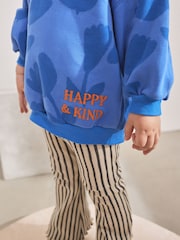 Blue Flower Sweatshirt & Flare Leggings Set (3mths-7yrs) - Image 8 of 13