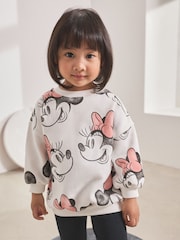 Cream Disney Minnie Mouse Sweatshirt & Leggings Set (3mths-7yrs) - Image 3 of 7