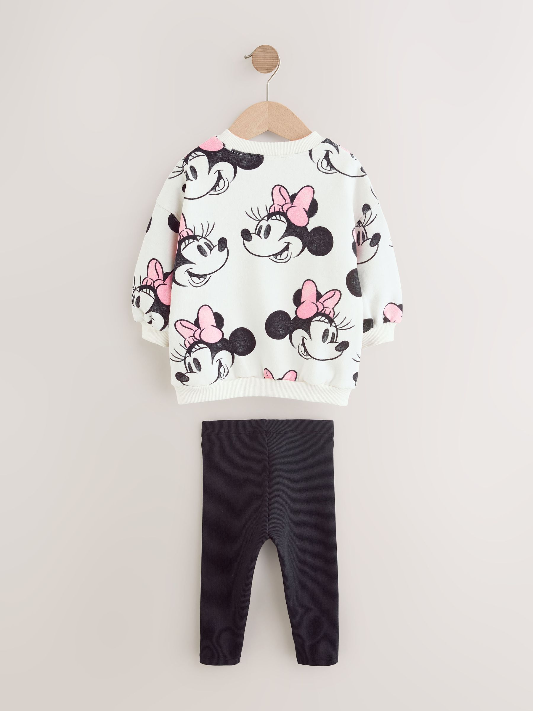 Buy Cream Disney Minnie Mouse Sweatshirt & Leggings Set (3mths