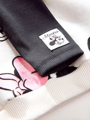 Cream Disney Minnie Mouse Sweatshirt & Leggings Set (3mths-7yrs) - Image 6 of 7