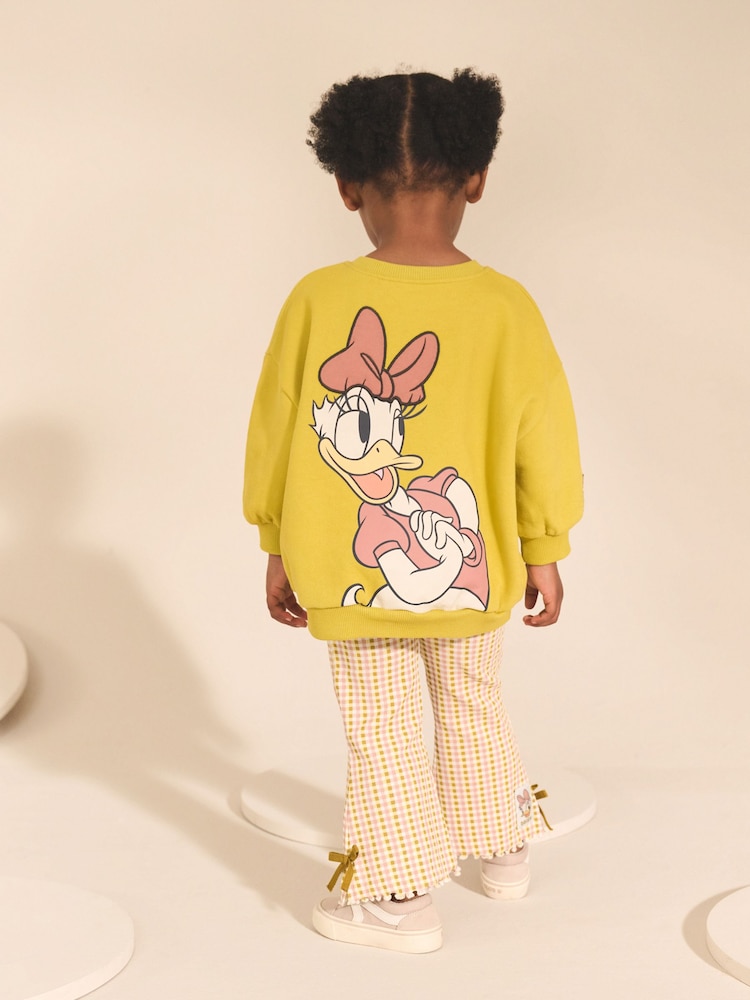 Green Gingham Daisy Duck Sweatshirt and Flare Leggings Set (3mths-7yrs) - Image 1 of 11
