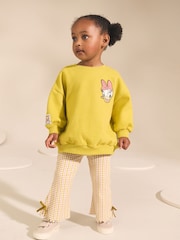 Green Gingham Daisy Duck Sweatshirt and Flare Leggings Set (3mths-7yrs) - Image 2 of 11