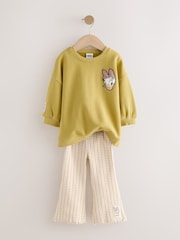 Green Gingham Daisy Duck Sweatshirt and Flare Leggings Set (3mths-7yrs) - Image 7 of 11