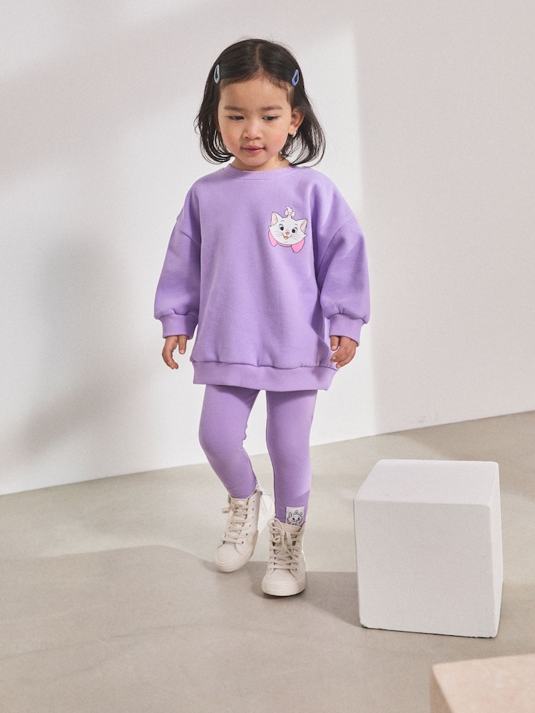Lilac Purple Disney Aristocats Sweatshirt & Leggings Set (3mths-7yrs) - Image 2 of 8 Lilac Purple Disney Aristocats Sweatshirt & Leggings Set (3mths-7yrs) - Image 2 of 8