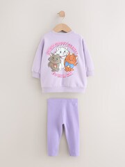 Lilac Purple Disney Aristocats Sweatshirt & Leggings Set (3mths-7yrs) - Image 6 of 8