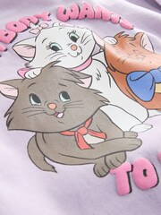 Lilac Purple Disney Aristocats Sweatshirt & Leggings Set (3mths-7yrs) - Image 7 of 8