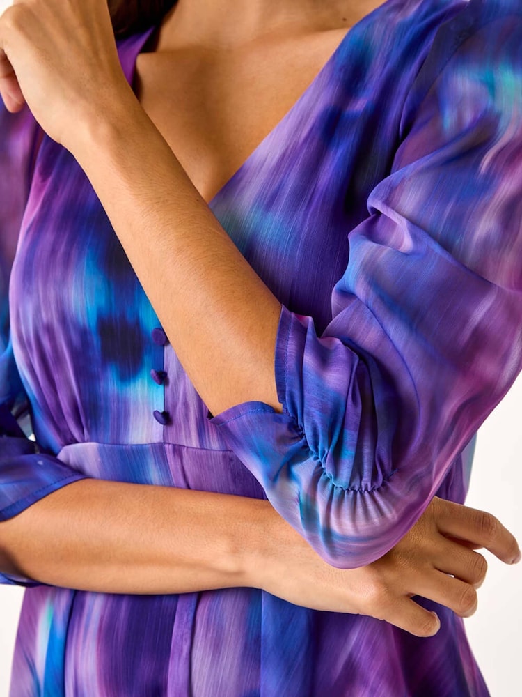 Roman Abstract Print Asymetric Midi Dress - Imagen 5 de 5 Roman Abstract Print Asymetric Midi Dress - Imagen 5 de 5