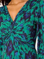 Roman Green Abstract Twist Midi Dress - Image 5 of 5