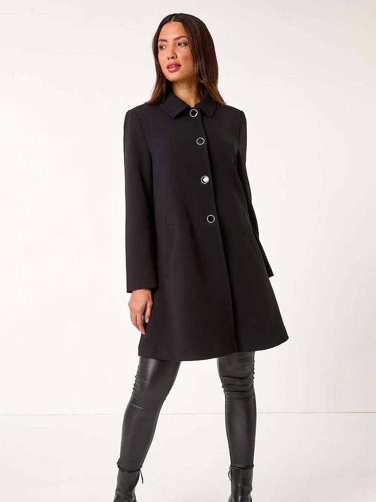 Roman Buttoned Swing Coat - Imagem 1 de 5