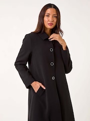 Roman Buttoned Swing Coat - Imagem 2 de 5