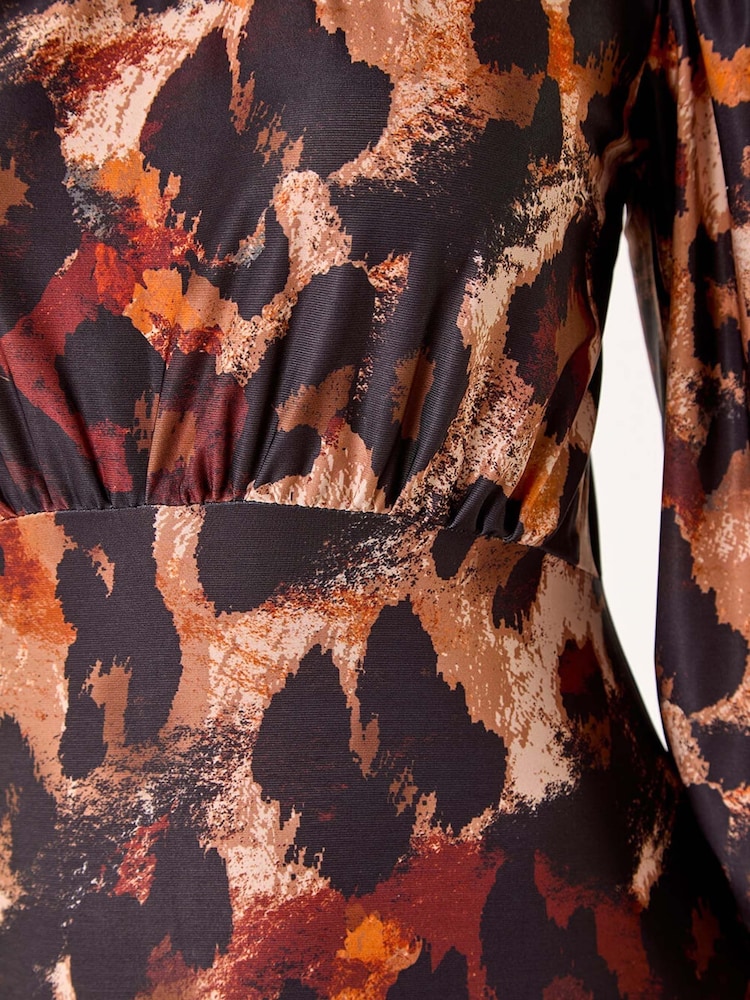 Roman gerafftes Stretch-Midikleid mit Animal-Print - Bild 5 von 5 Roman gerafftes Stretch-Midikleid mit Animal-Print - Bild 5 von 5