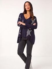 Roman Blue Star Detail Hanky Hem Knit Jumper - Image 2 of 5